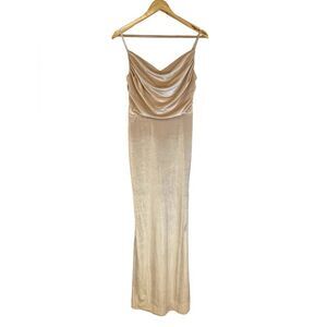 Lavetir Velvet Champagne Maxi/Gown. Size 8